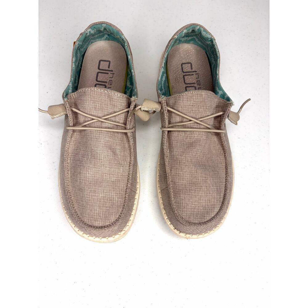 Hey Dude Women's Wendy Chambray Beige Loafer US 8/EU 39 Casual Comfort Boho